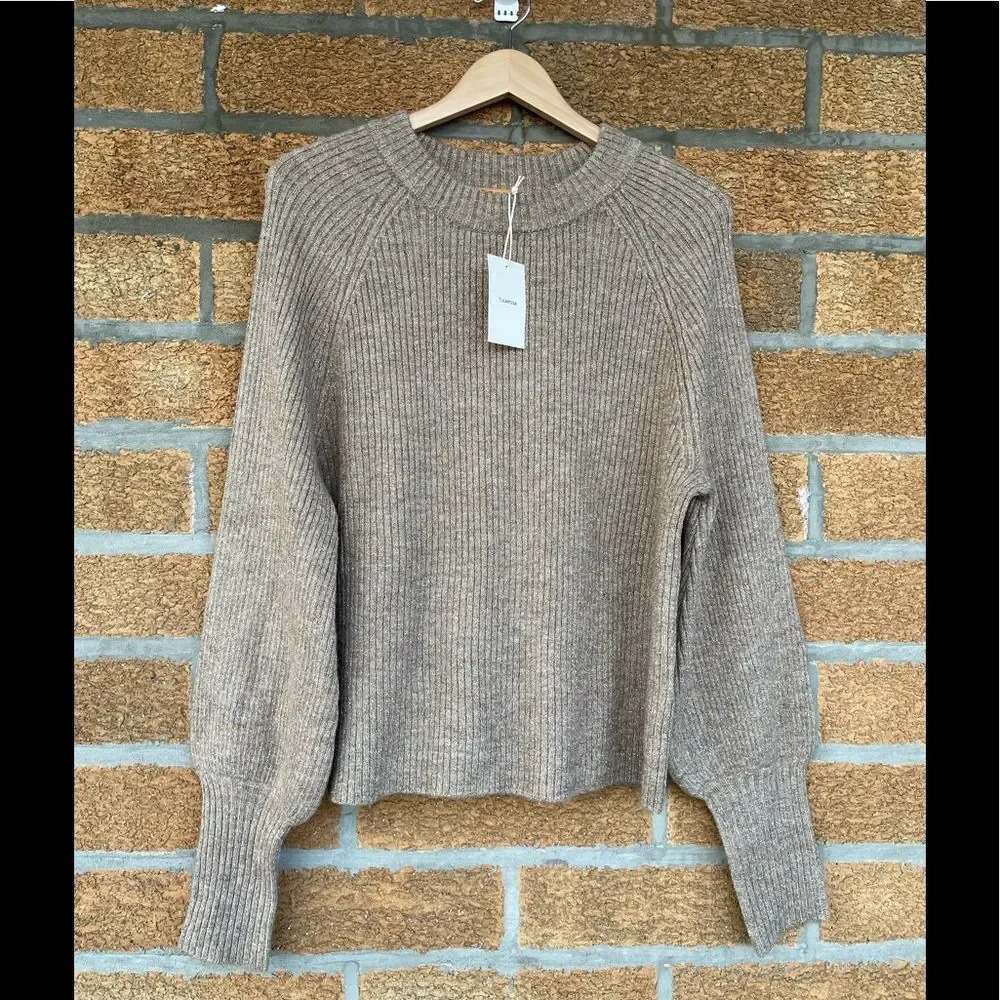 Tularosa metallic balloon sleeve  sweater Small